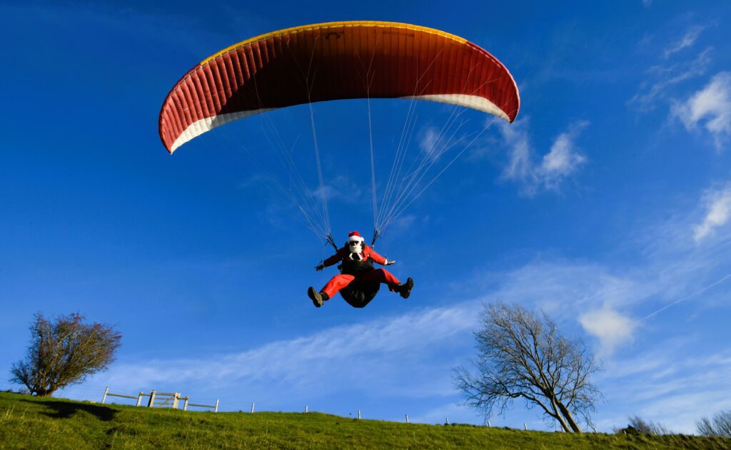 Winter paragliding and motoring in the cotswolds stroud